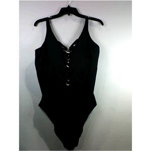 Assorted Womens J846 Adjustable Sleeveless One-Piece, Black, Size 18